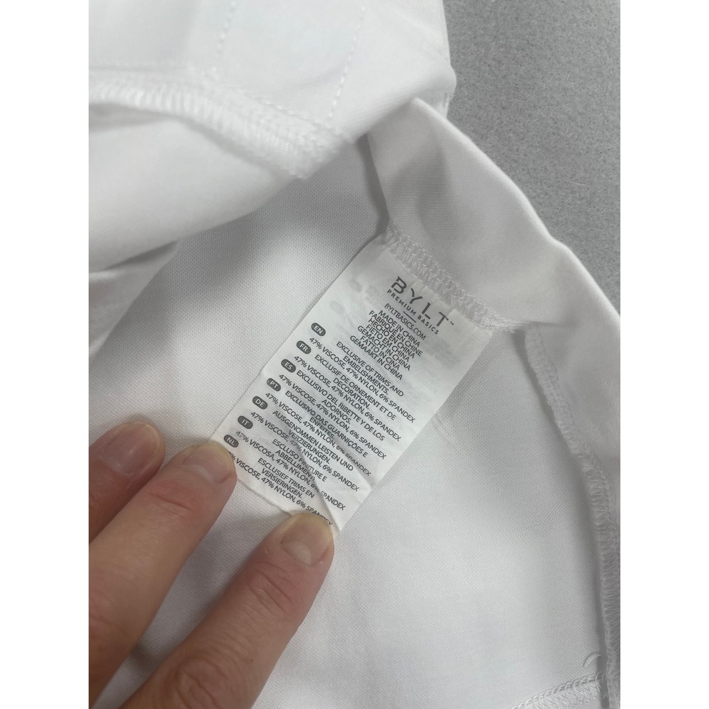 BYLT Pullover Womens Performance Quarter Zip White Side Vent Medium - Picture 6 of 10